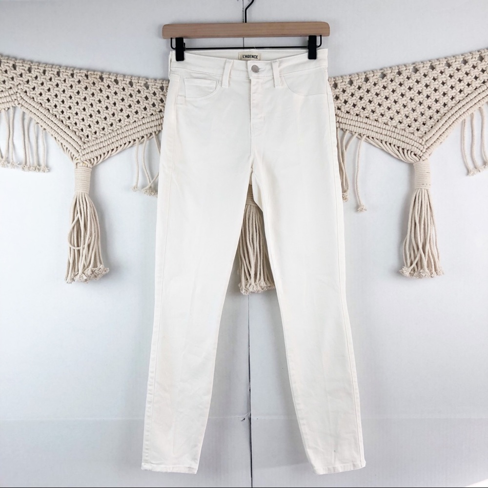 L’AGENCE Margot white skinny jeans high rise 24